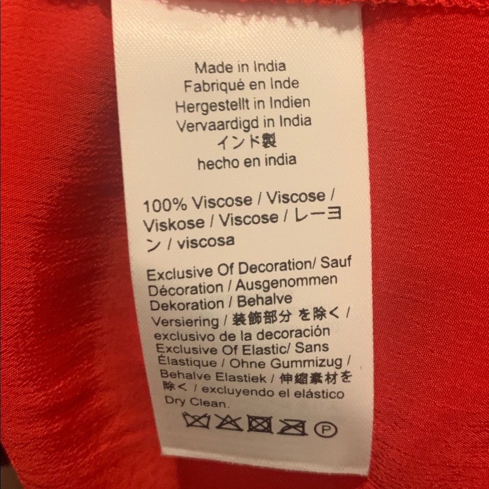 J Crew Smocked Trim Maxi Dress Red Crepe De Chine NWT Sz 6 Tie In Back - Picture 6 of 14